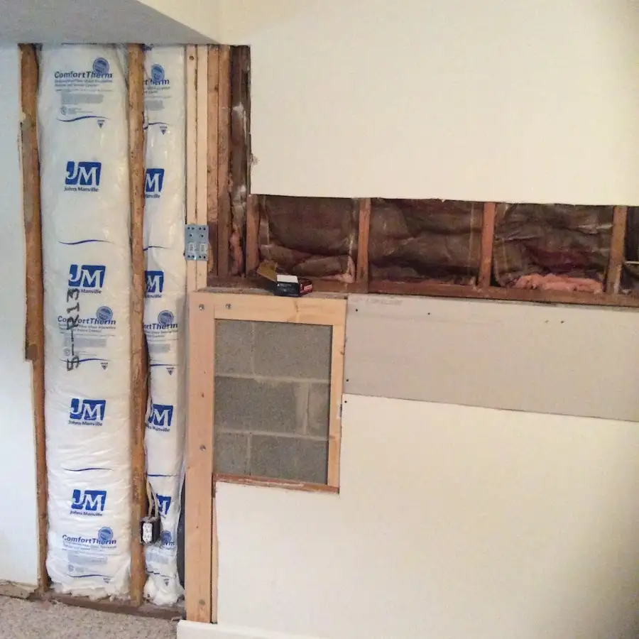 Wall insulation replacement during Contents Cleaning & Restoration in Panthersville